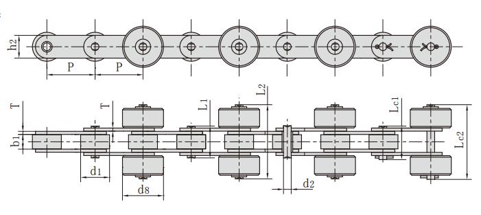 <font color='red'>C2052</font>SF2-P25.4_带侧滚轮输送