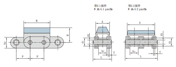 C<font color='red'>12B-G1</font>_橡胶附板链