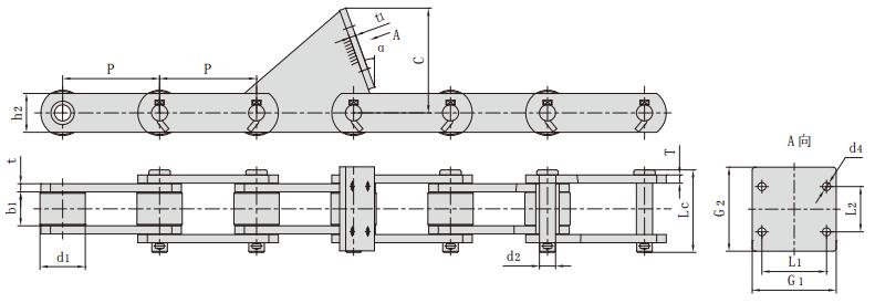 P95.25F1_<font color='red'>钢厂</font>用输送链 <font color='red'>钢厂</font>