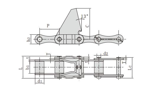 S62R-C6E_S型钢制<font color='red'><font color='red'>农机</font>链</font>附件