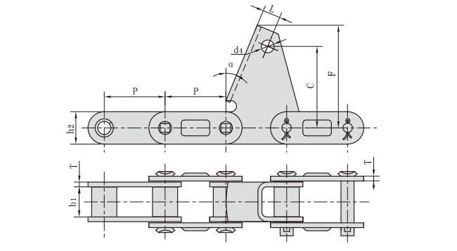 <font color='red'>38.4V</font>BF4_C型钢制农机链附件