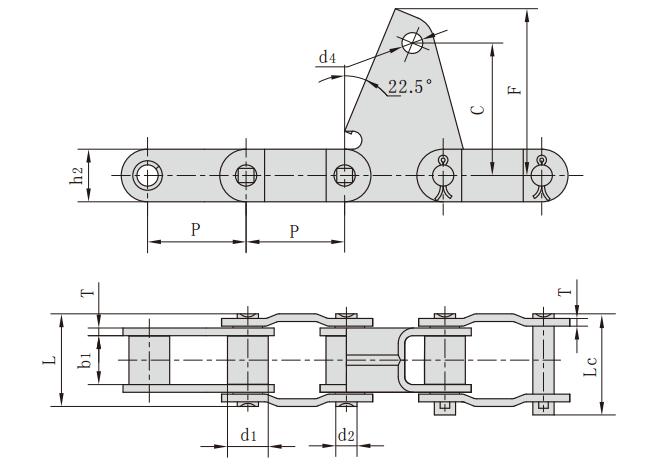 <font color='red'>38.4V</font>BF2_CA型钢制农机链附件