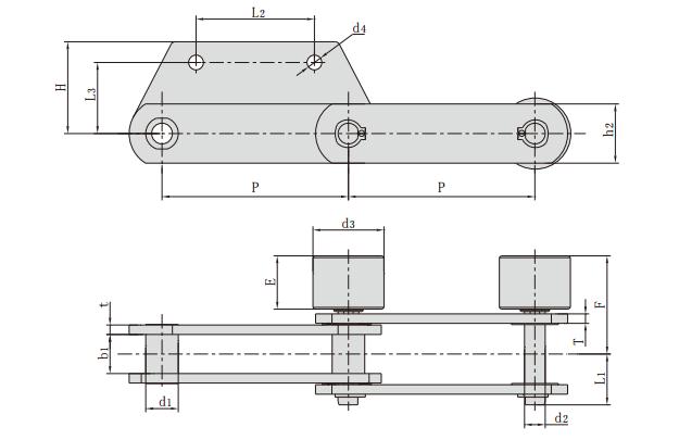 P500F8_<font color='red'><font color='red'>带附</font>板<font color='red'>输送</font>链</font> 工程链