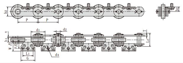 P129A1F1-P_<font color='red'><font color='red'>洗瓶机</font><font color='red'>输送</font>链</font> 工