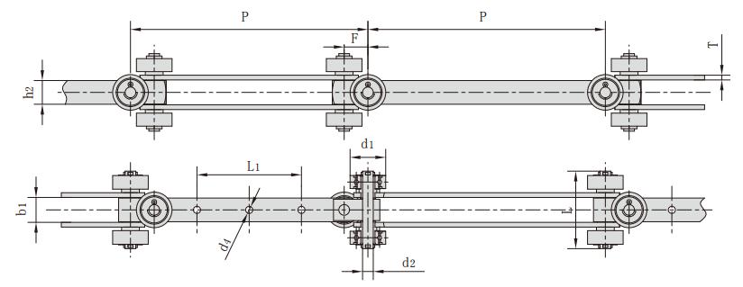 SJ400F1-120_<font color='red'>双<font color='red'>铰链</font><font color='red'>输送</font>链</font> 工