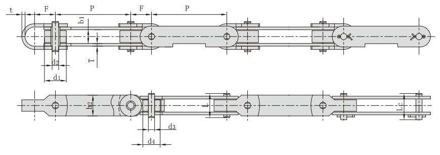 P69F2_<font color='red'>双<font color='red'>铰链</font><font color='red'>输送</font>链</font> 工程链