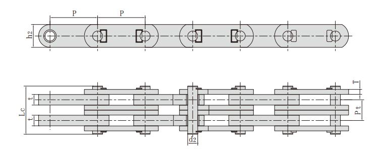 <font color='red'><font color='red'>BC270F1-2</font></font>_块式链 工程链条