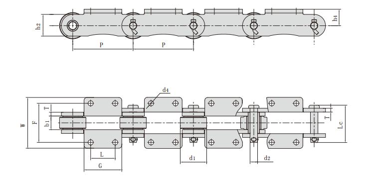 SM203.2F5K2_<font color='red'><font color='red'>糖机</font>链</font> 工程链条