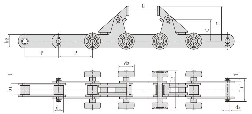 <font color='red'><font color='red'>M160F49-S-12</font></font>5_汽车生产线链条