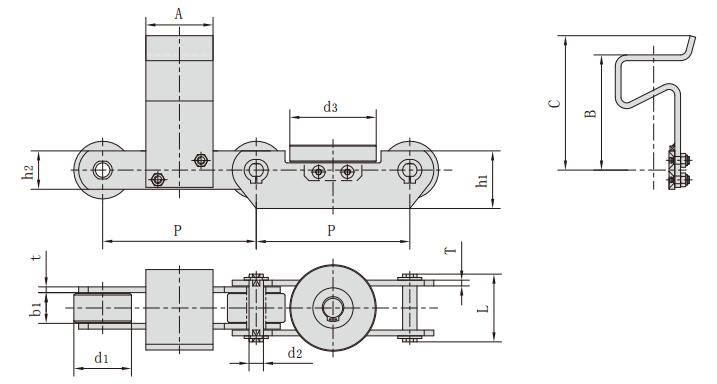 <font color='red'><font color='red'>M112F45-P-16</font></font>0_汽车生产线链条