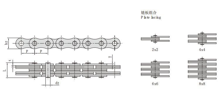 LL1266F2_<font color='red'><font color='red'>板式</font>链</font> 提升链条