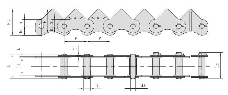 3325-1E6110_水稻<font color='red'><font color='red'>收割机</font>链</font>