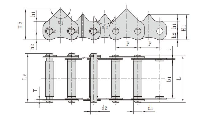 3358T-762_水稻<font color='red'><font color='red'>收割机</font>链</font>