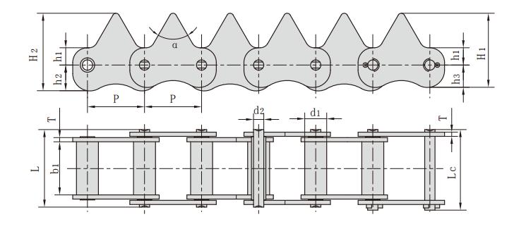 3330-66401_水稻<font color='red'><font color='red'>收割机</font>链</font>