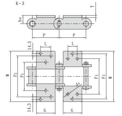 S856K3_工程用钢制<font color='red'><font color='red'>套筒</font>链</font>附